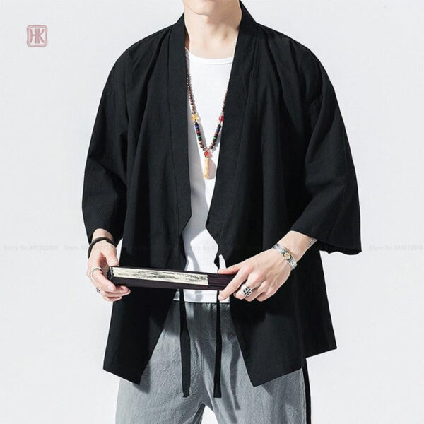 Pyjama kimono masculin en coton doux et respirant