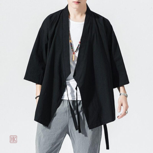 Vêtement de nuit kimono pour homme, style décontracté