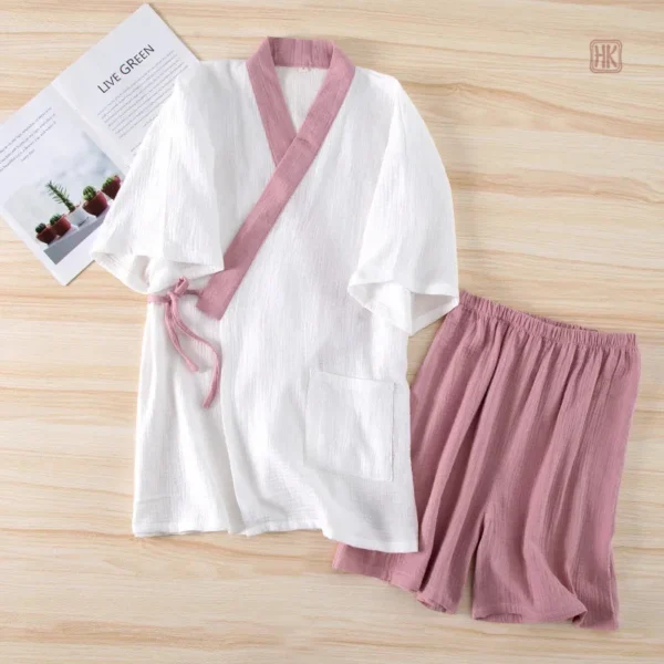 Pyjama Court en Coton pour Femme Élégante