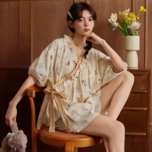 Pyjama Kimono Femme d'Été léger et confortable