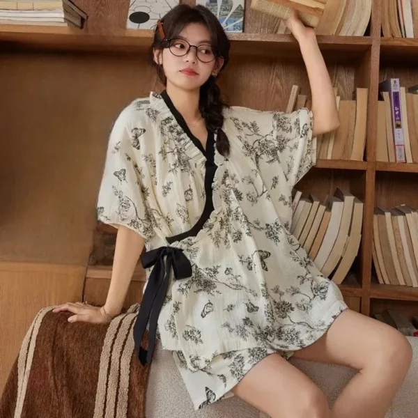 Pyjama kimono pour femme, style décontracté et chic