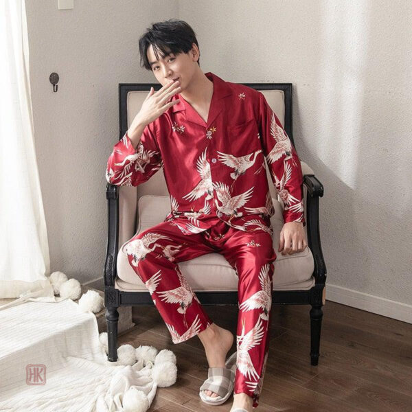 Pyjama homme, inspiration japonaise, coupe moderne
