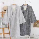 Pyjama japonisant pour homme, design vagues apaisantes