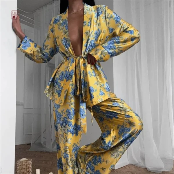 pyjama-kimono-jaune-sexy-1 Pyjama kimono sexy jaune pour femme