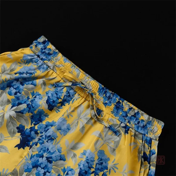 Pyjama kimono jaune pour des soirées chaleureuses