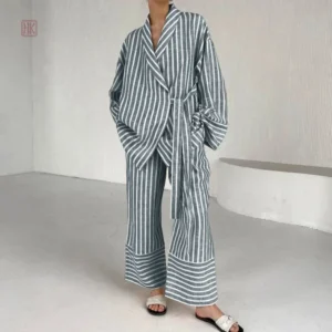 Pyjama Kimono Femme léger avec manches longues