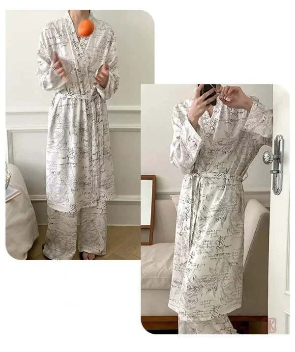 Pyjama Femme en Kimono, Style Chic et Confortable