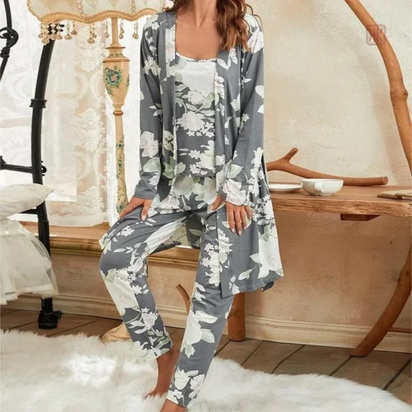 Kimono Stylé à Motifs Floraux pour Détente