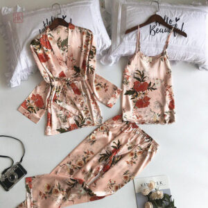 Pyjama Kimono Femme Trois Pièces Élégant