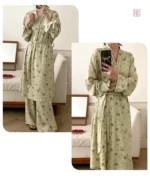 Féminin Kimono Vert, style confortable et élégant