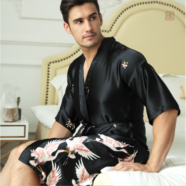 Vêtement de nuit masculin, pyjama peignoir doux et léger