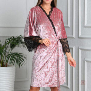 Peignoir Kimono Femme en velours doux pour les soirées d'hiver