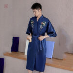 Robe de chambre satin homme