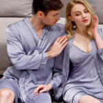 Peignoir homme style kimono