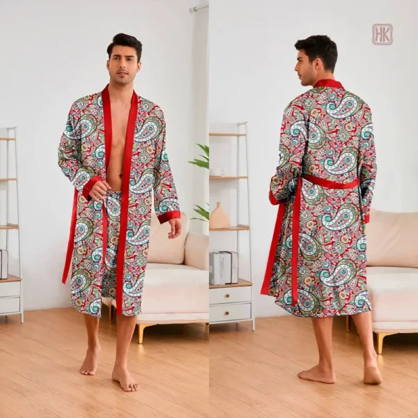 robe-de-chambre-courte-en-satin-homme-1 Robe de chambre satinée courte pour homme