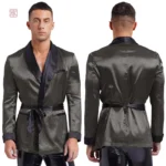 Peignoir court pour homme, idéal pour la détente