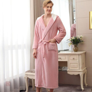 Robe de chambre épaisse pour homme, style kimono