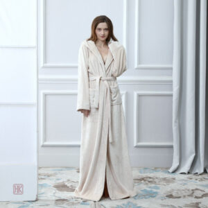 Robe de chambre femme en velours luxueux