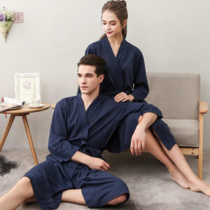 Peignoir kimono homme en bleu marine élégant