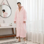 Robe de chambre homme polaire chaude