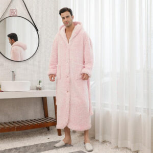 Robe de chambre homme polaire chaude