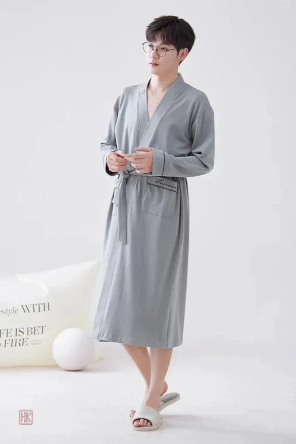 Robe de chambre homme en coton léger