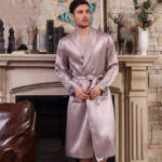 Robe de chambre homme luxe chaude en kimono