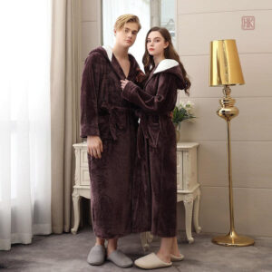 Peignoir kimono homme en couleur marron confortable