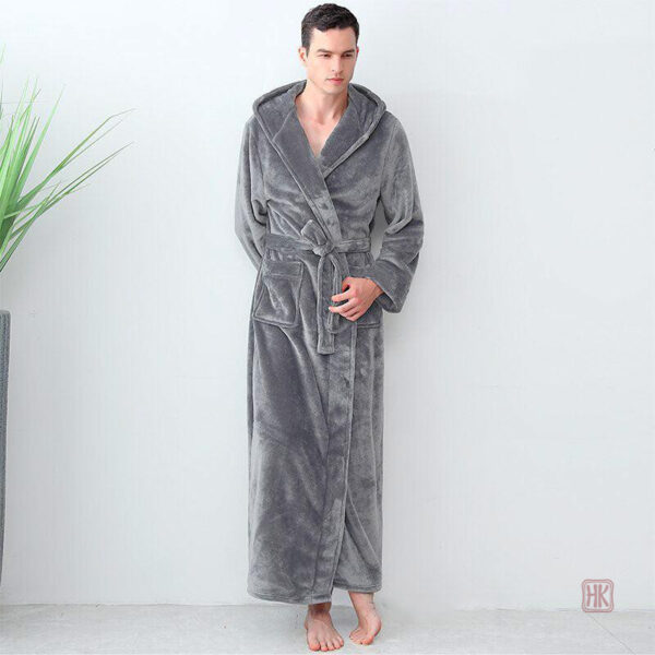 robe-de-chambre-homme-polaire-gris-1 Robe de chambre polaire homme gris