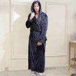 Robe de chambre homme polaire luxe, style kimono