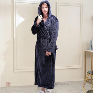 Robe de chambre homme polaire luxe, style kimono