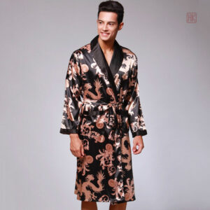 Peignoir kimono homme en satin