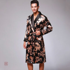 Robe de chambre douce et confortable en satin