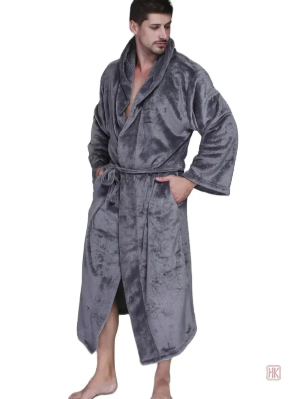 robe-de-chambre-homme-velour-1 Robe de chambre homme en velours, style kimono