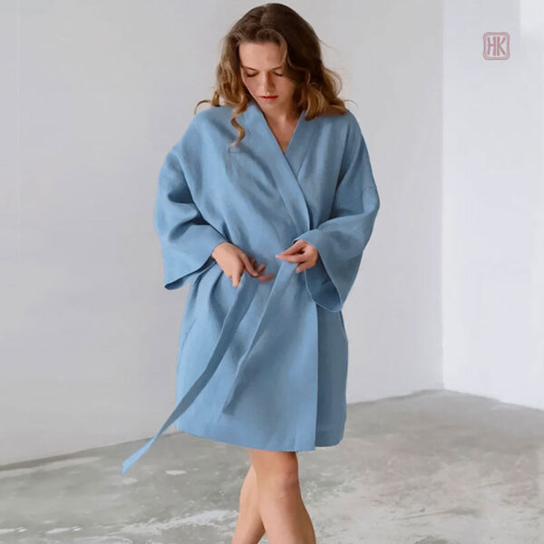 Peignoir kimono en coton doux et léger