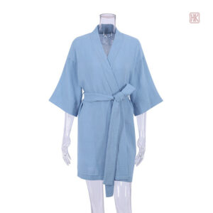 Peignoir féminin en coton pour moments de détente