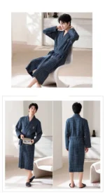 Kimono long confortable pour homme, style décontracté
