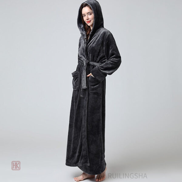 robe-de-chambre-noire-femme-1 Robe de chambre noire femme en style kimono