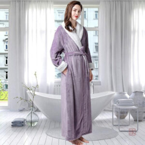 Robe de chambre polaire longue femme