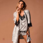 Peignoir kimono en velours confortable