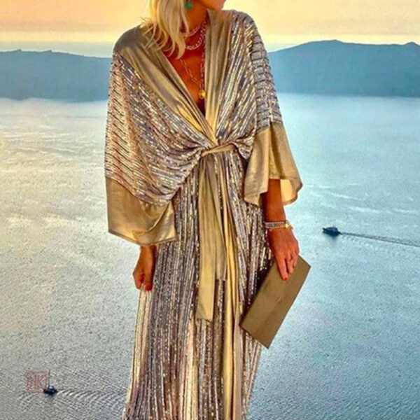 Robe d'été jaune parfaite pour la plage