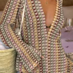 Robe Kimono verte avec un design chic et décontracté