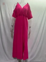Robe kimono tendance à manches sans épaules