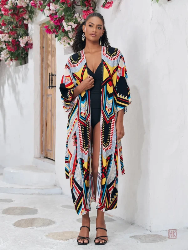 robe-kimono-aux-couleurs-vives-1 Robe Kimono colorée aux motifs vifs