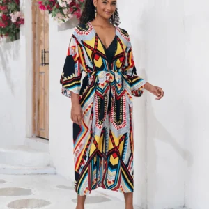 Robe Kimono aux teintes éclatantes