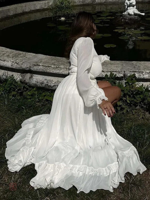Robe Kimono Blanche avec ceinture