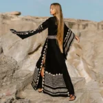 Robe Boho avec Manches Évasées