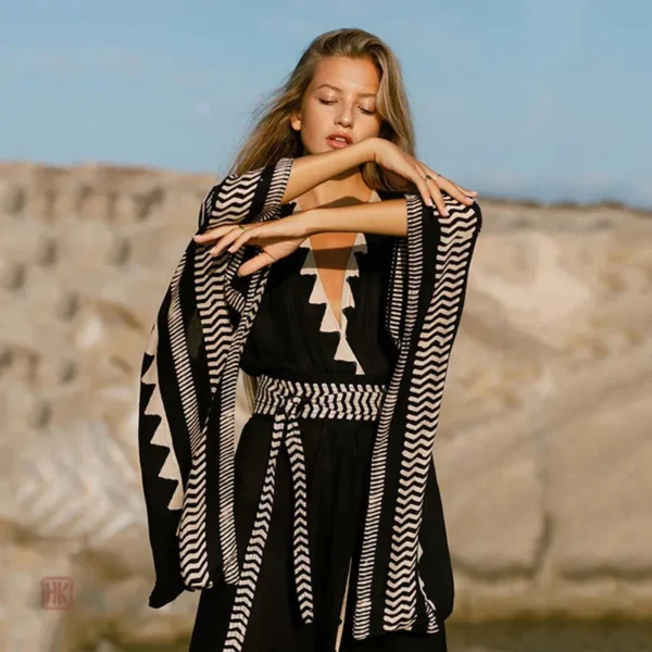 Robe Boho Chic aux Manches Évasées
