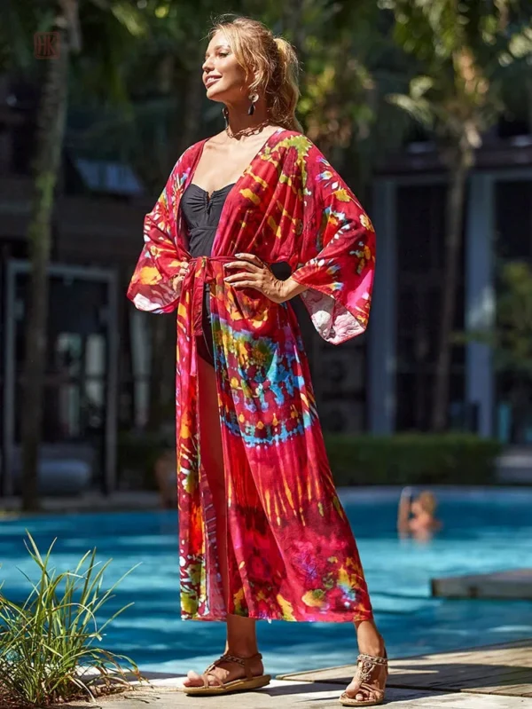 robe-kimono-boho-coloree-1 Robe Kimono Boho colorée au style unique et tendance