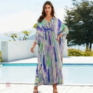 Robe Kimono Boho Colorée Femme, style bohème vibrant